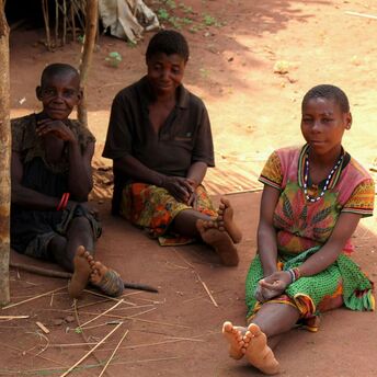 Residents in a rural community in DR Congo