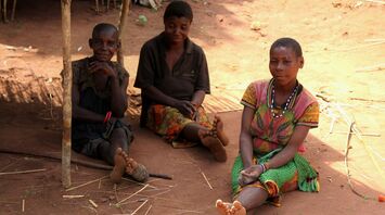 Residents in a rural community in DR Congo
