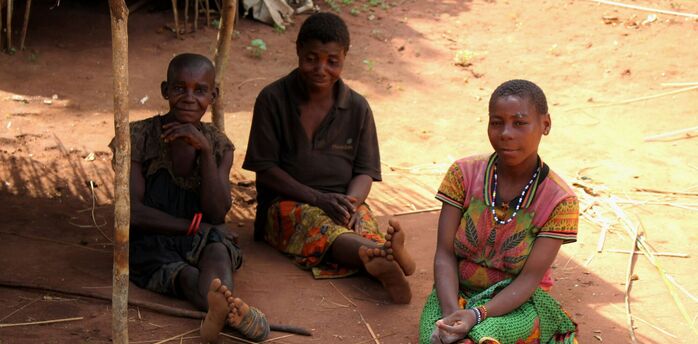 Residents in a rural community in DR Congo
