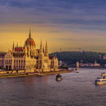 Danube River and Budapest Parliament