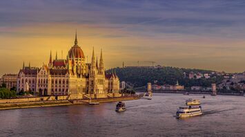 Danube River and Budapest Parliament