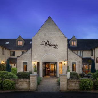 Oxford Witney Hotel exterior at dusk