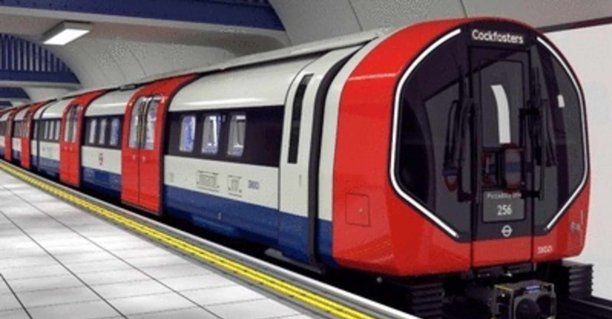 New Piccadilly line train at a station platform