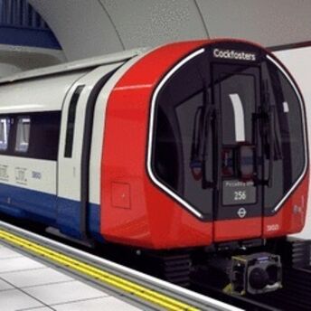 New Piccadilly line train at a station platform