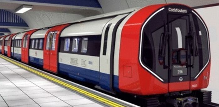 New Piccadilly line train at a station platform