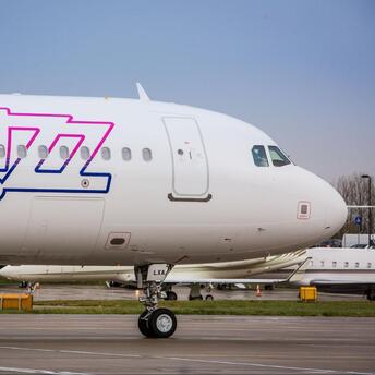 Wizz Air Airbus aircraft on the ground