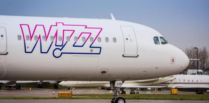 Wizz Air Airbus aircraft on the ground