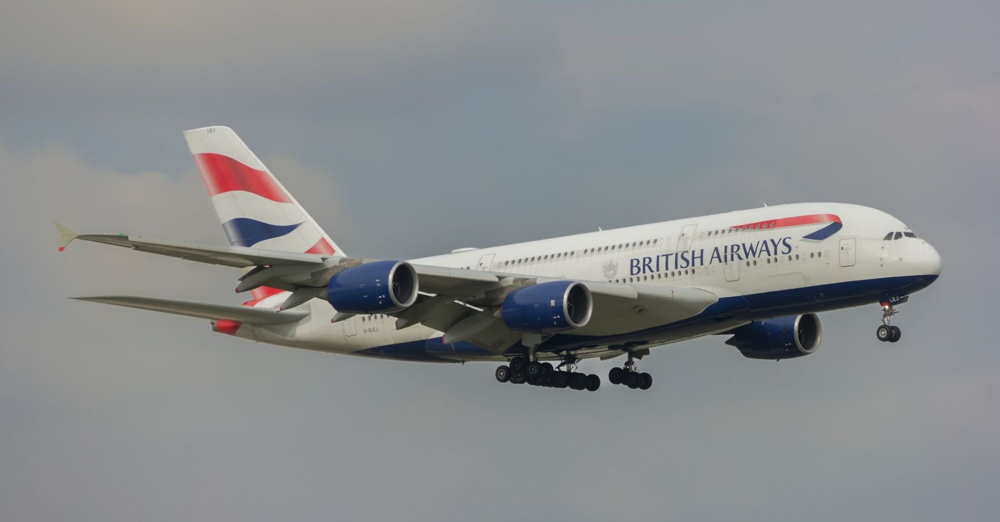 British Airways aircraft approaching an airport