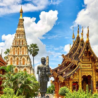 Buddhist temple complex in Thailand