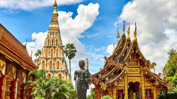 Buddhist temple complex in Thailand