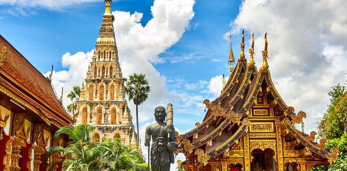 Buddhist temple complex in Thailand
