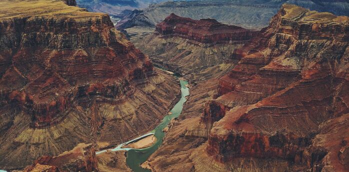 Grand Canyon and Colorado River from above