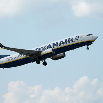 Ryanair aircraft taking off