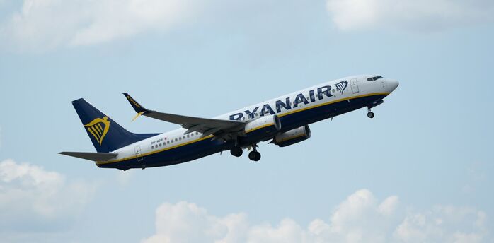 Ryanair aircraft taking off