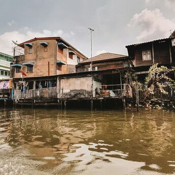 Canal-side homes in Bangkok