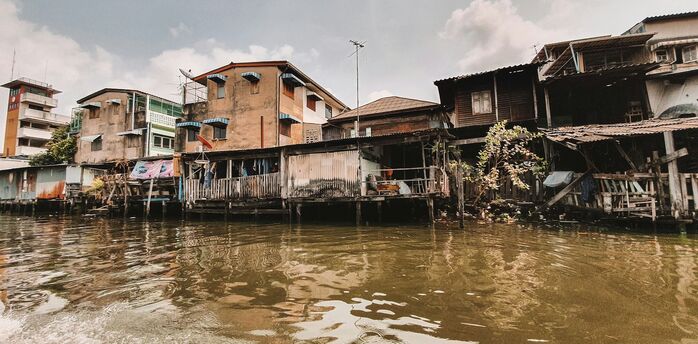 Canal-side homes in Bangkok