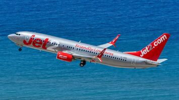 Jet2 Boeing 737 flying over the sea