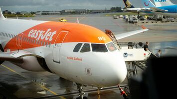 easyJet aircraft parked at an airport
