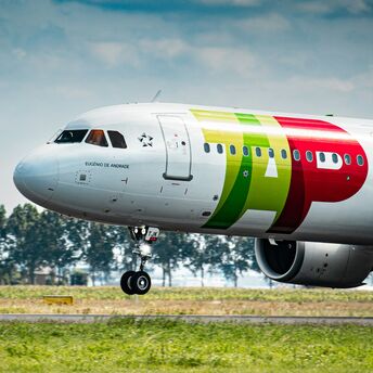 TAP Air Portugal aircraft on the runway