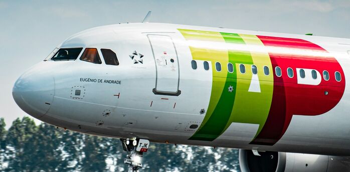 TAP Air Portugal aircraft on the runway