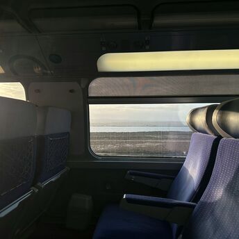 Passenger seats inside a French train