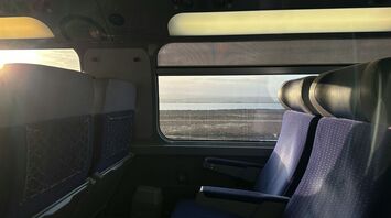 Passenger seats inside a French train