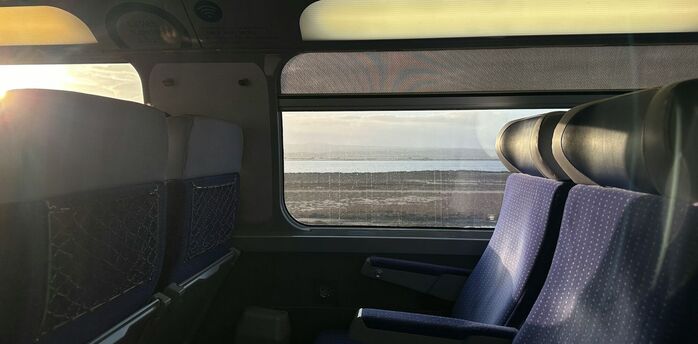 Passenger seats inside a French train