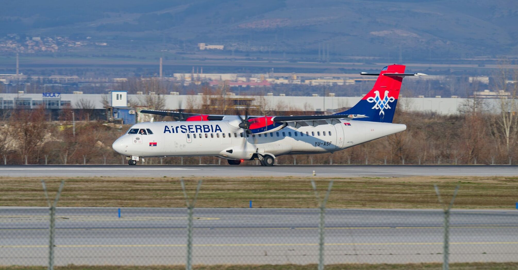 Air Serbia aircraft on the runway
