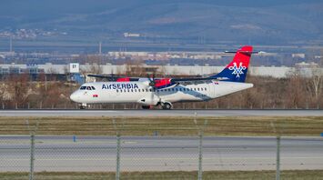 Air Serbia aircraft on the runway
