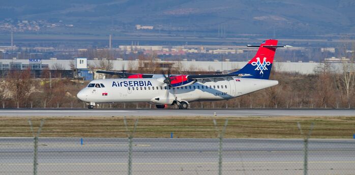 Air Serbia aircraft on the runway