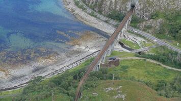 West Highland Line railway beside the coast