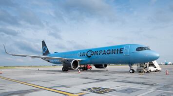 La Compagnie Airbus A321neo aircraft on the apron
