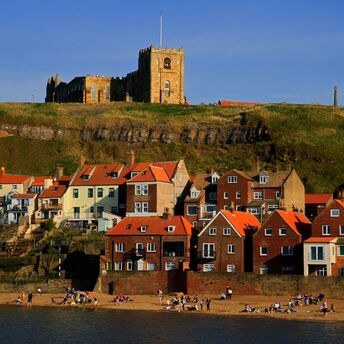 Coastal town and church in North Yorkshire